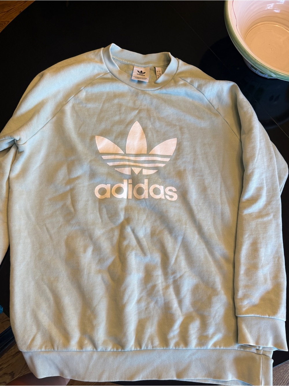 adidas Pale Blue Trefoil Crewneck Sweatshirt